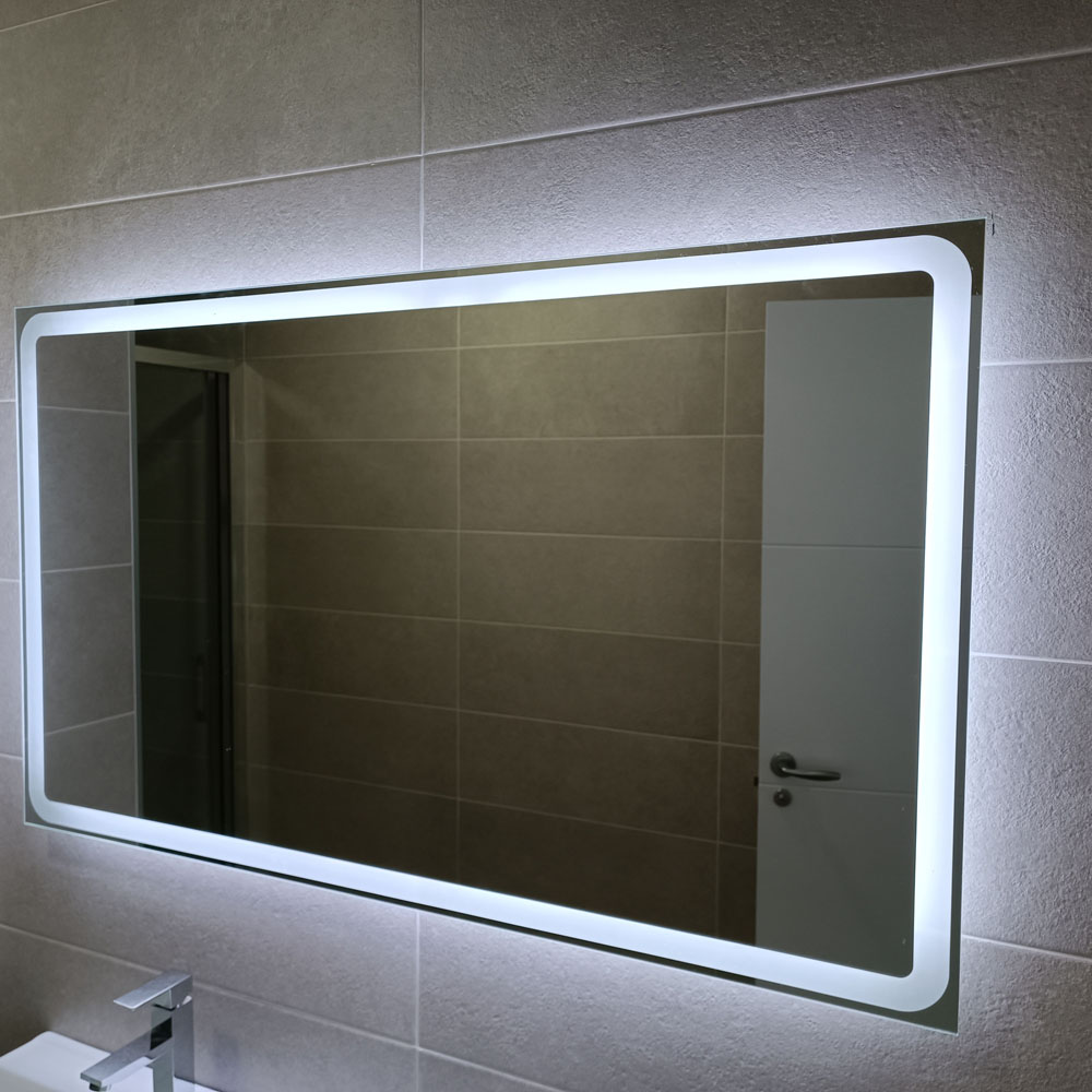 Espejo de Baño Rectangular con Iluminación LED