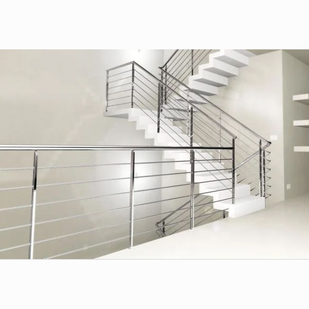 Barandilla de acero inoxidable para escaleras modernas
